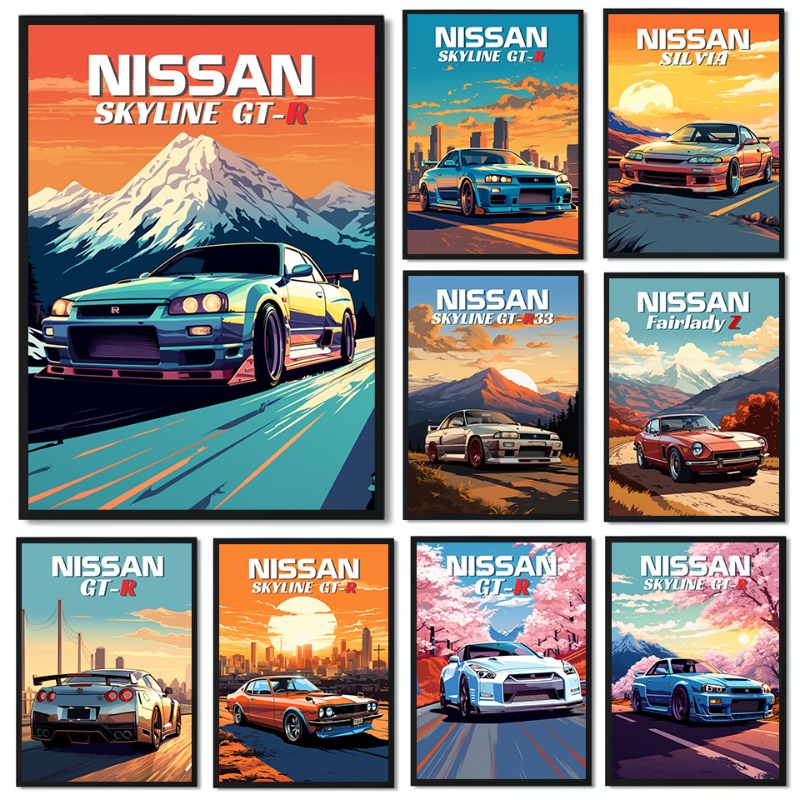 Japanese Lifestyle Japanese - Poster Mobil Sport Klasik Jepang Retro