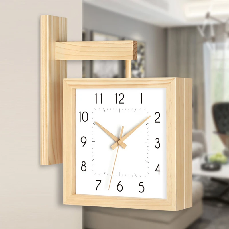 Japanese Lifestyle Japanese - Jam Dinding Kayu Dua Sisi, Jam