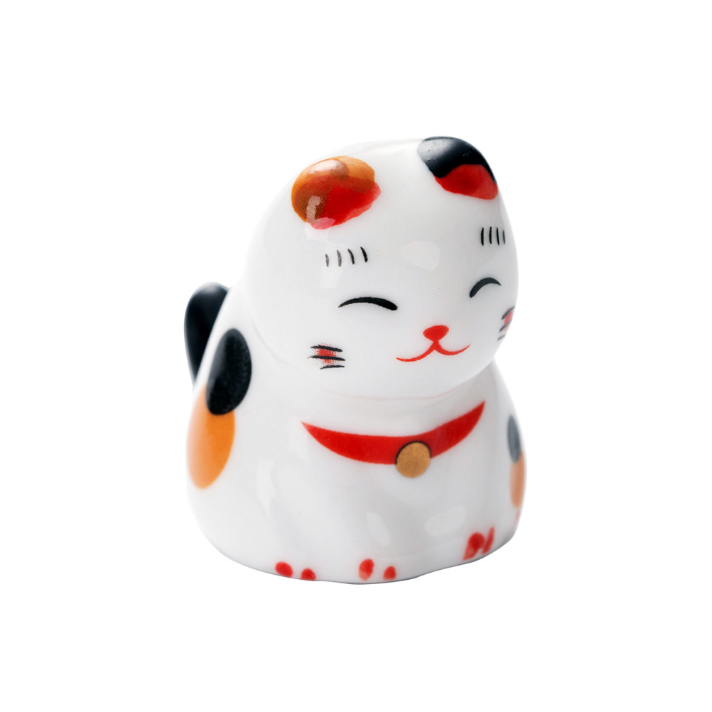 Chopstick Rest Ceramic - 6Pcs Penyangga Sumpit Keramik Bentuk Kucing